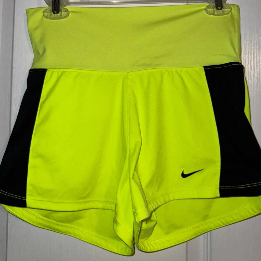 Nike Neon Green & Black Running Shorts Size XS